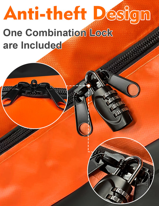 Car Roof Bag Cargo Carrier, 21 Cubic Feet Waterproof Rooftop Cargo Carrier with Anti-Slip Mat + 8 Reinforced Straps + 6 Door Hooks, Suitable for All Vehicle with/Without Roof Rack
