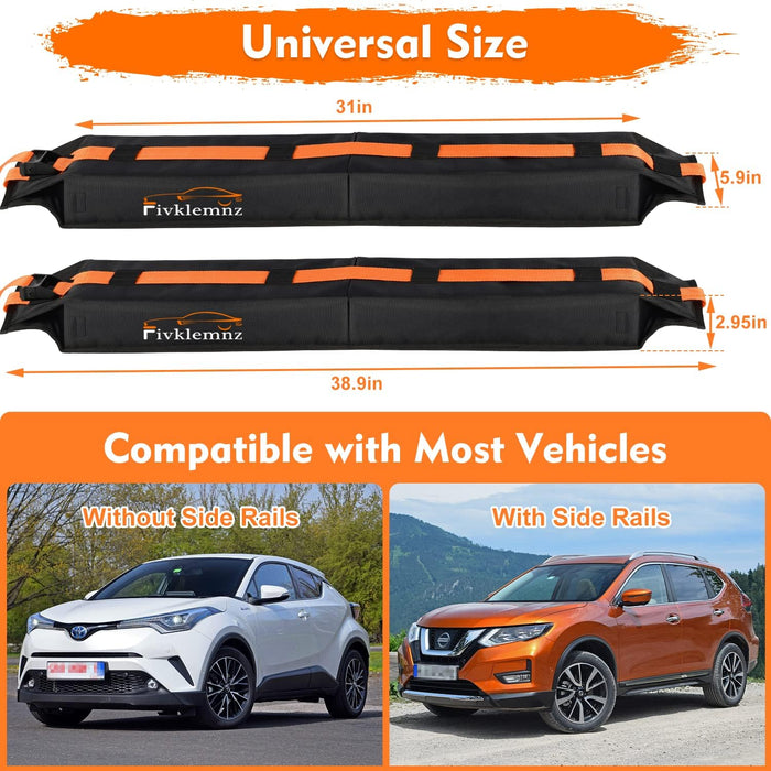 Fivklemnz Soft Roof Rack Pads