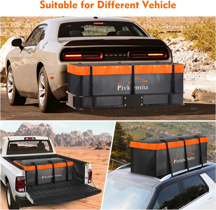 Fivklemnz 20 Cubic Hitch Mount Cargo Carrier Bag Waterproof